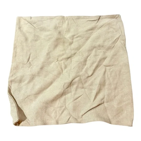 Quince 100% Linen European Pillow Sham Decor 20x20 Beige Flax Natural