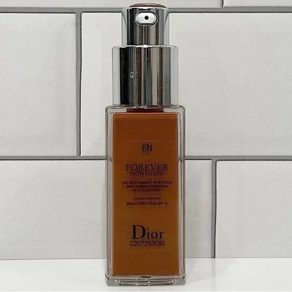 Dior 6N Neutral Dark Forever Skin Glow Foundation .67oz