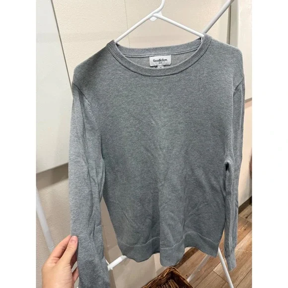 Goodfellow & Co Mens Gray Crewneck Sweater Size M Long Sleeve Knit Pullover