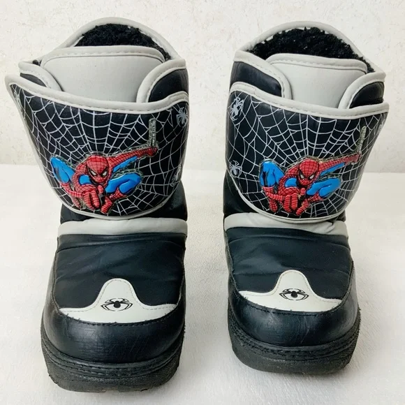 Marvel The Amazing Spider-Man Boys Size 3 Winter Snow Boots Rare 2000s Superhero