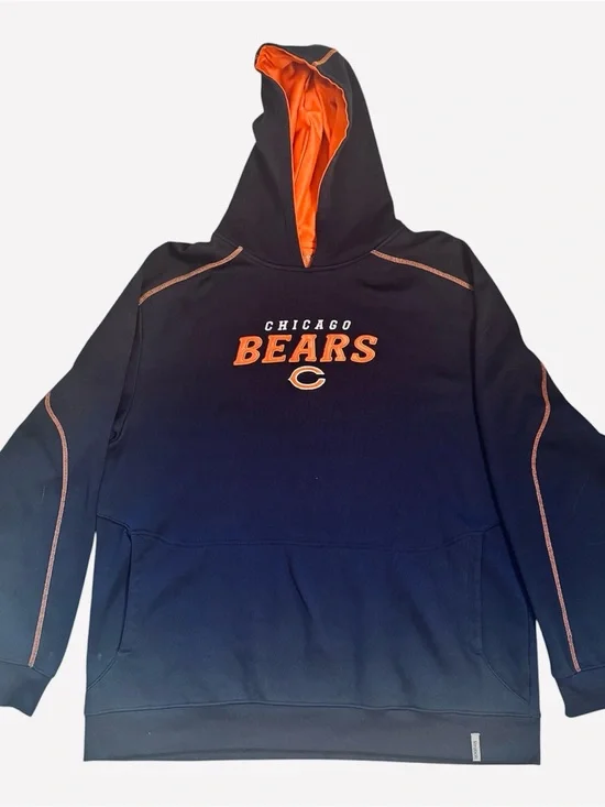 Chicago Bears Reebok navy nfl football hoodie pullover embroidered men’s Sz XXL