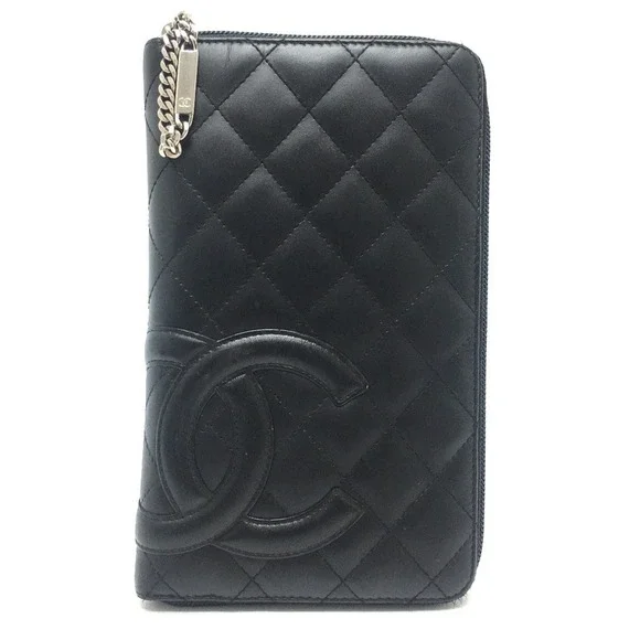 CHANEL Black Leather Wallet