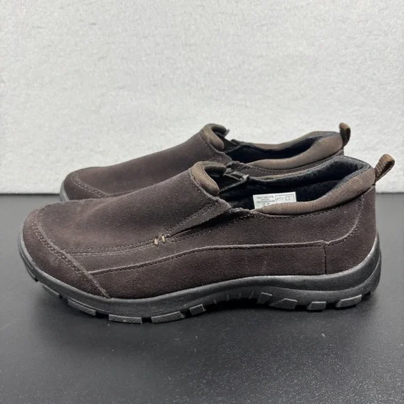 Lands' End Kids All Weather Casual Slip-On Shoes Brown Suede Youth Size 4M