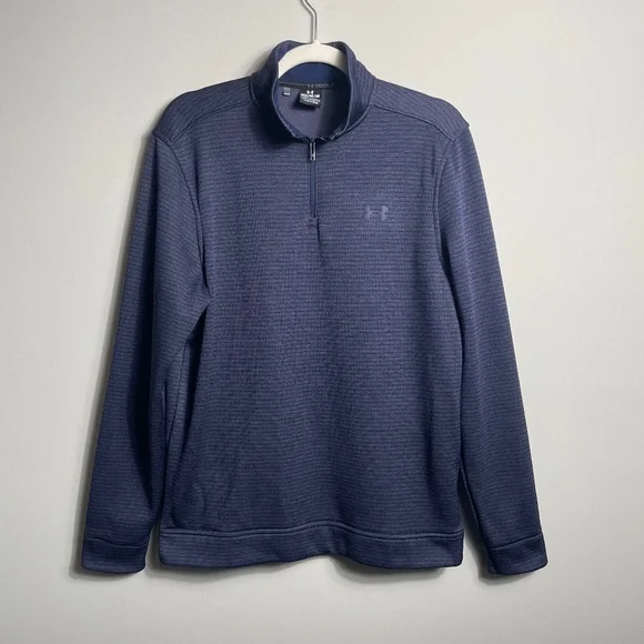 UNDER ARMOUR GOLF STORM Men's Blue Pullover Sweatshirt, 1/4 Zip,‎ Medium