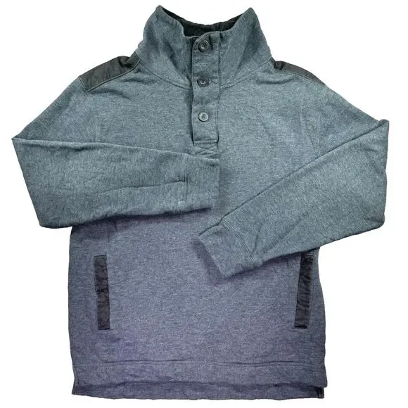 Saltrock 1988 Sweater Mens Large Button Neck 1/4 Gray Cozy Streetwear Gorpcore‎