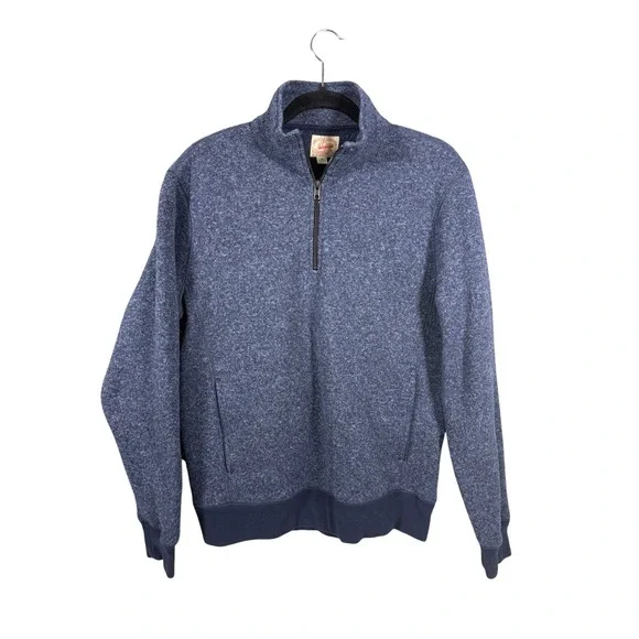 J Crew Men's Size Medium Quarter Zip Pull Over Pullover Blue‎