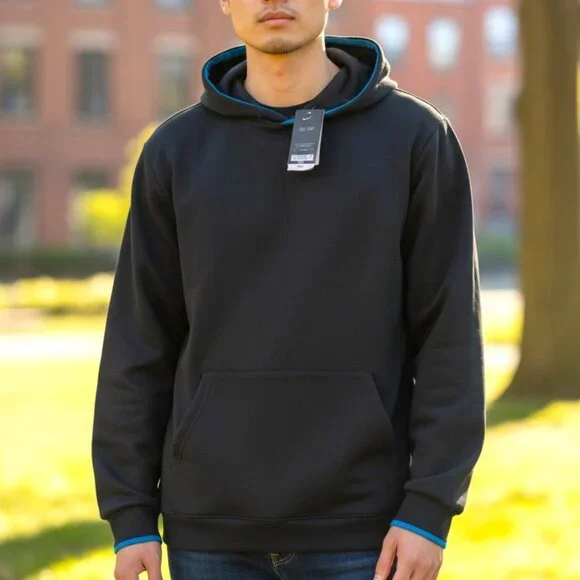 (C-199)Xersion Men’s Quick-Dri Fleece Hoodie Black Pullover‎ Athletic Sweatshirt