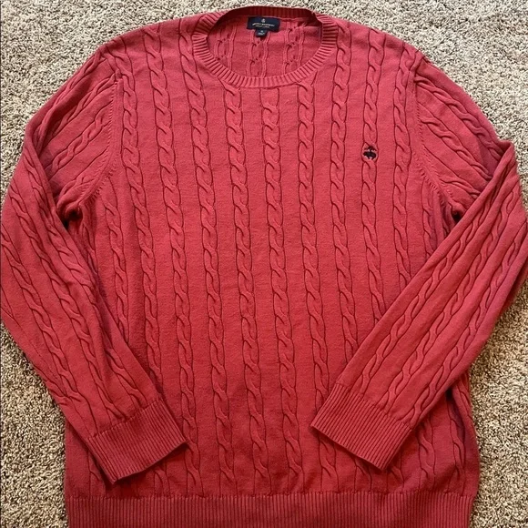 EUC BROOKS BROTHERS SUPIMA COTTON CABLE KNIT 🧶 SWEATER, size XL