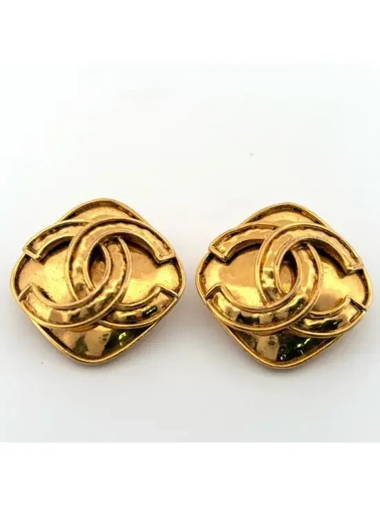 Chanel Cc Logo Clip-On Earrings Metal #247072C61B