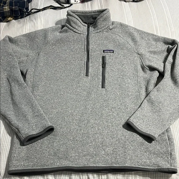 Patagonia Men's Gray Zip-Up Sweater