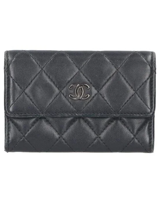 Chanel CC Logo Lambskin Card Case