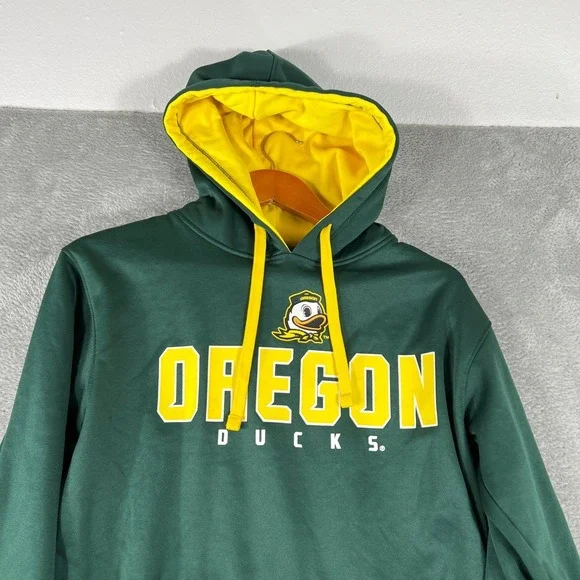 Oregon Ducks Champion‎ Hoodie Mens Small Green Pullover Sweatshirt NCAA