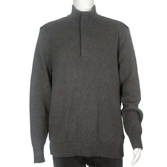 Calvin‎ Klein Men's Dark Gray Half-Zip Sweater XXL