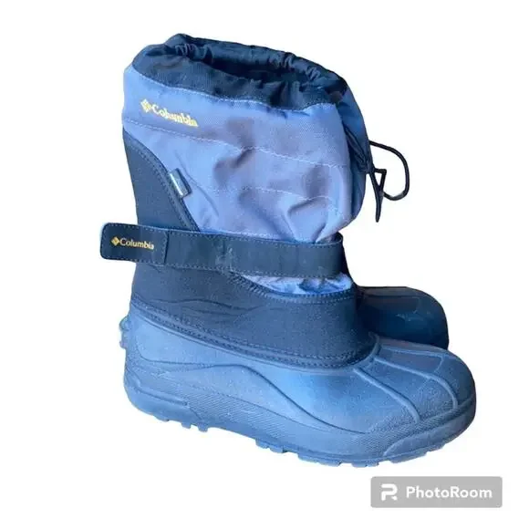 Columbia winter snow boots waterproof grey black youth 5 walking sledding