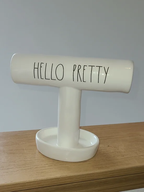 Rae Dunn Cream Ceramic Jewelry Stand