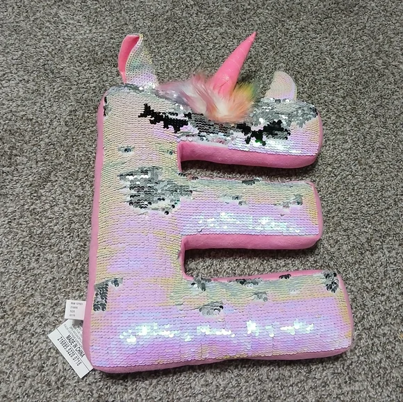 Pink Sequin Unicorn Letter‎ 