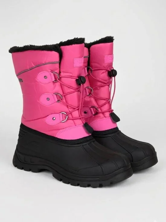 Whistler Kids Pink Snow Boots Size 4 Fleece Lined Winter Boots Ski Gorpcore