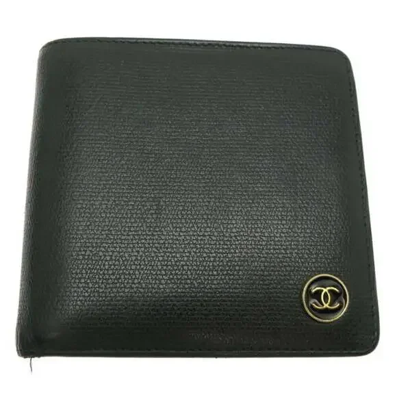 CHANEL Black Leather Wallet