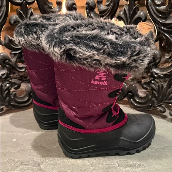 Kamik Kids' Snow Boots - Plum and Black