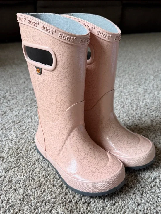 BOGS Kids' Peach Waterproof Pull-On Rain Boots NWOT Size 9 Toddler/Little Kid