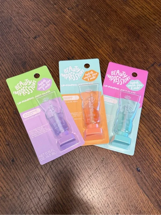 🌺3pk Beauty Impressions Lip Plumping Juicy Glaze | Brand New