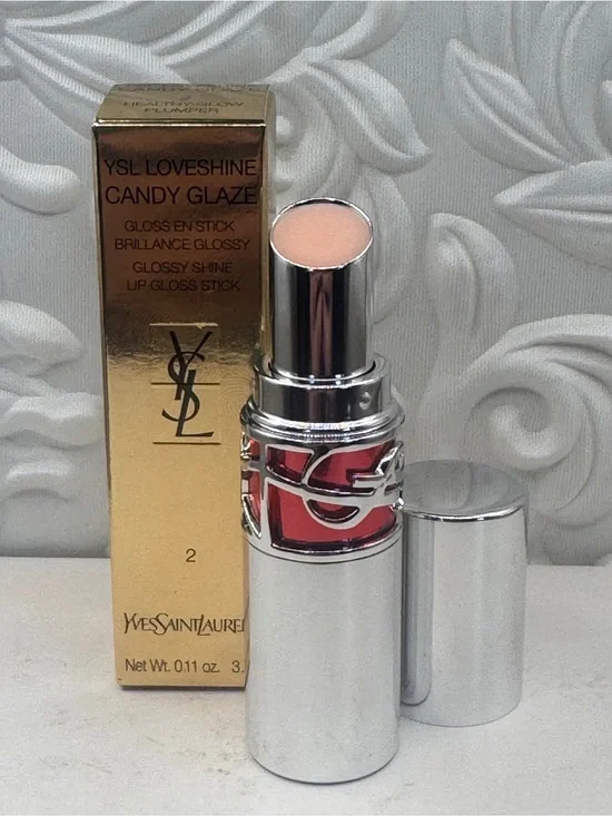 Ysl love shine candy glaze glossy shine lip gloss stick ‘2 healthy glow plumper’