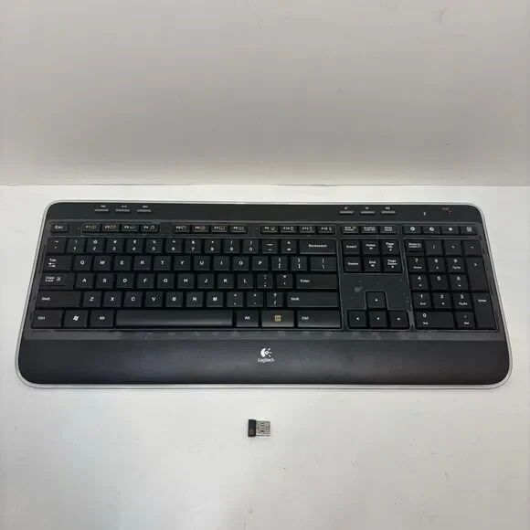 LOGITECH K520 Y-R0012 Wireless Keyboard With Unifying USB Receiver Dongle Tested