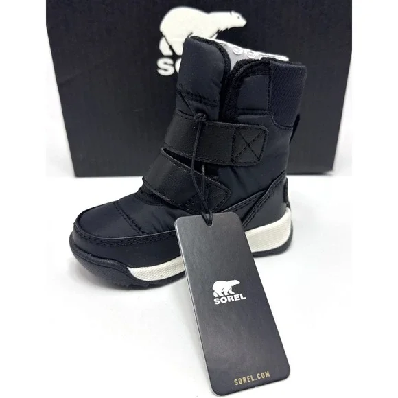 Sorel Little Kids Whitney II Puffy Mid WP Boots Black Size 4 Toddler