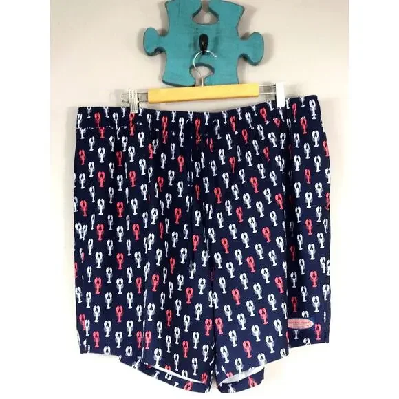 Vineyard Vines Lobster Swim Shorts Mens Size 2XT Beachy Vacation Swimwear
