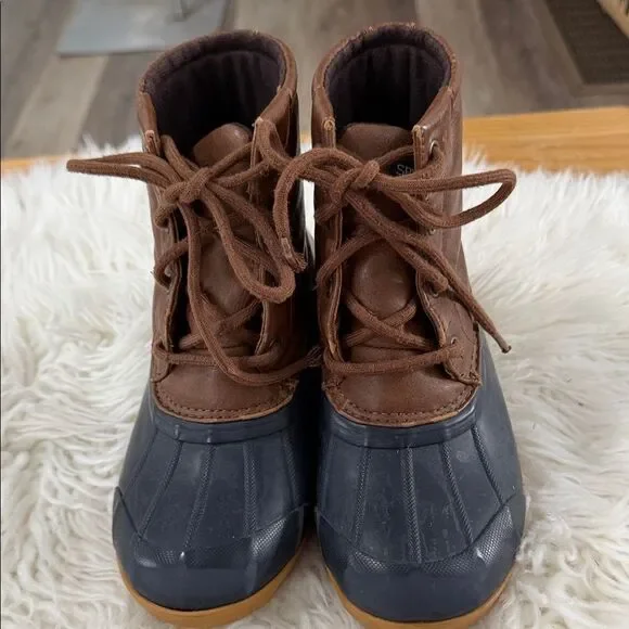 Sperry Brown and Black Kids Boots