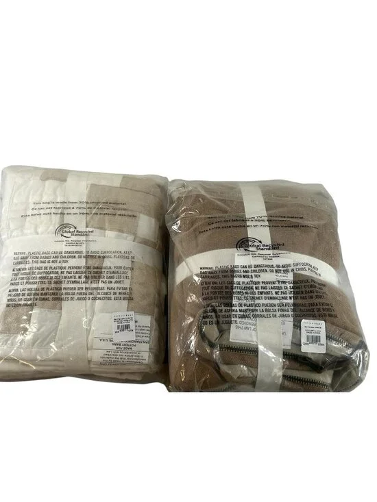 lot of 2 Pottery Barn Shimmer Snowflake/Everyday Linen Comfort king Shams