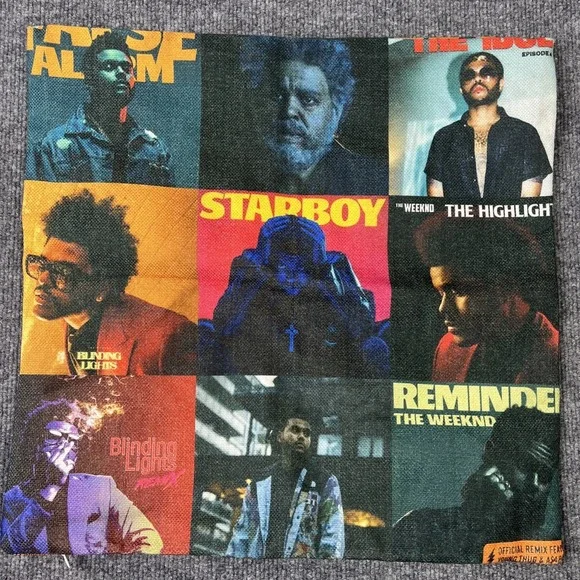 The weeknd Album Collage‎ Pillow Case Cover Bling Lights Starboy Reminder