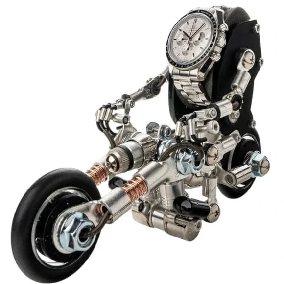 NEW Motorcycle Watch‎ Display Stand Unique Watch Holder Watch Accessory Silver