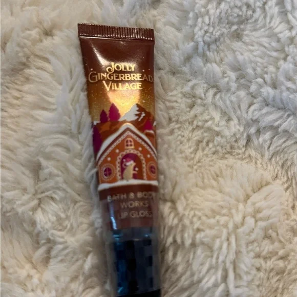 Bath & Body works Jolly Gingerbread Village Lip Gloss NWT sealed