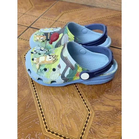 Crocs Classic Clog Bluey & Bingo Blue Unisex Kids Slip-On Lightweight C11
