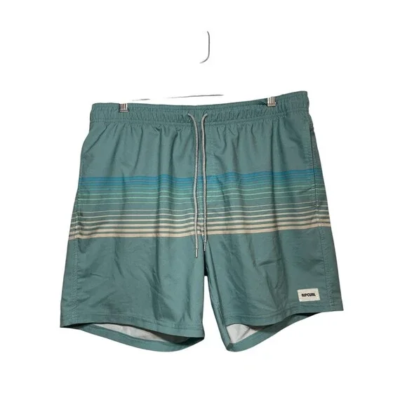 Rip Curl Men's Board Shorts Large Blue Swim Trunks Drawstrings Surfing‎ Beach