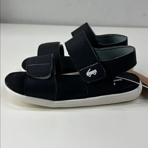 NWT See Kai Run Jaylen Black Dual Strap Water Friendly Sandals Size 12