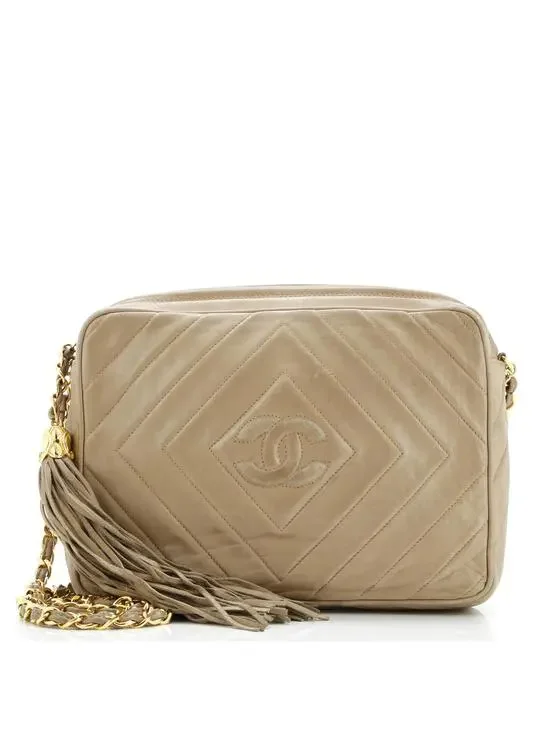 Chanel Vintage Diamond Cc Camera Bag #206583C20B
