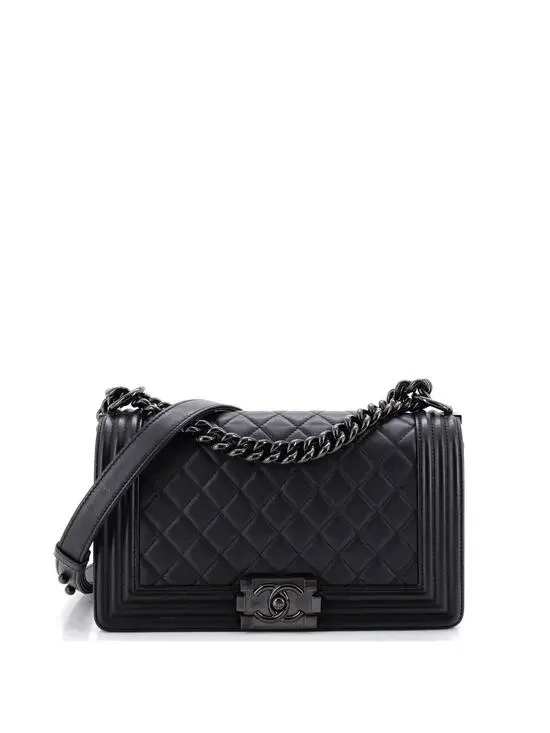 Chanel So Black Boy Flap Bag Quilted #262221C42B