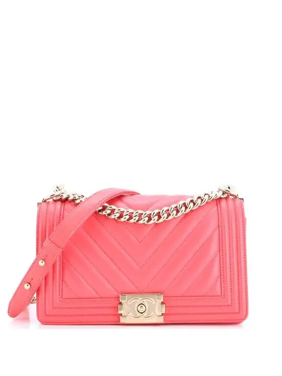 Chanel Boy Flap Bag Chevron Calfskin #279518C36B
