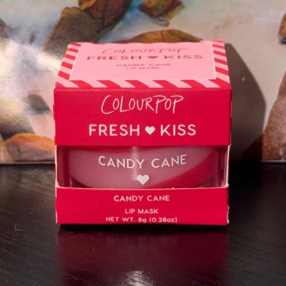 ColourPop Fresh Kiss Candy Cane Lip Mask Peppermint Holiday Edition