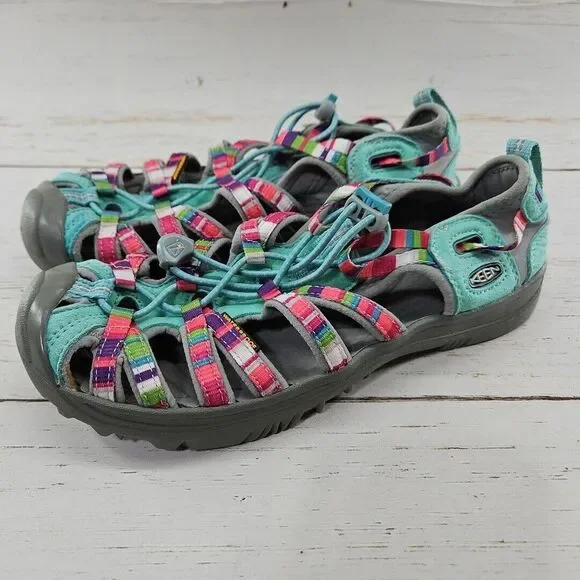 Keen Youth Girls‎ 5 Whisper Sport Sandals Raya Fusion Teal Pink Shoes 1014257