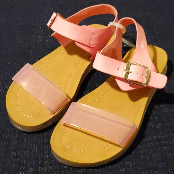 Steve Madden JPluto Girls Pink Strapped Sandals - Size 1
