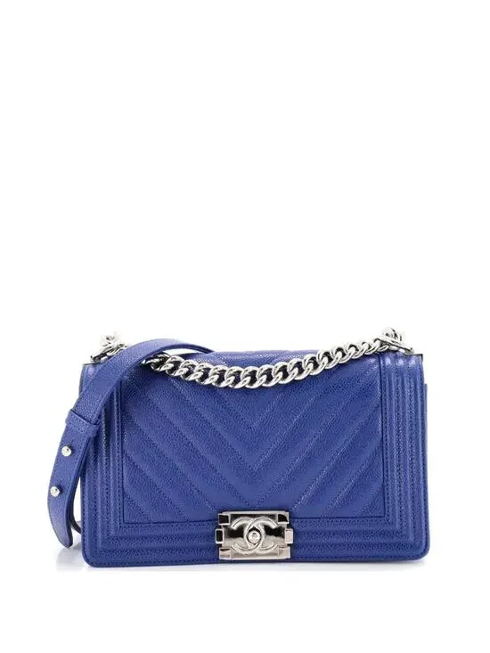 Chanel Boy Flap Bag Chevron Caviar Old #277122C42B