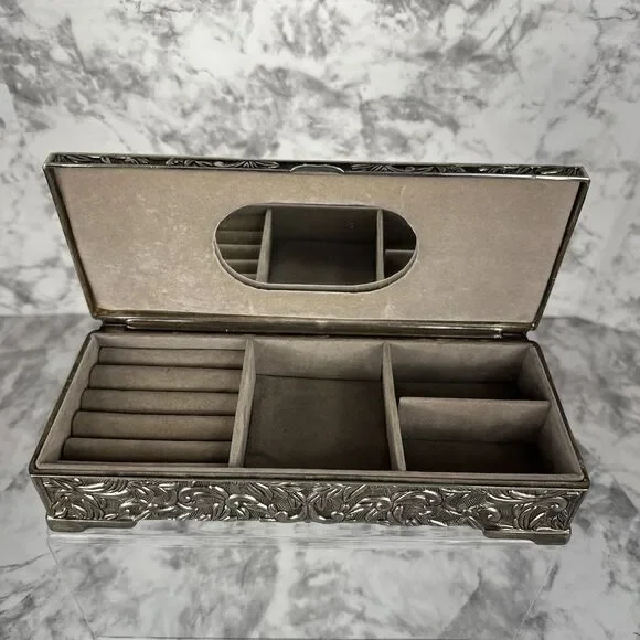 Vintage 1992 Godinger Silver Jewelry Box 9