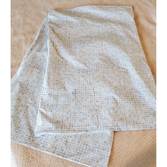 2 Barbara Barry Pillow‎ Shams (Standard/Queen) Pale Blue-Gray & White Abstract