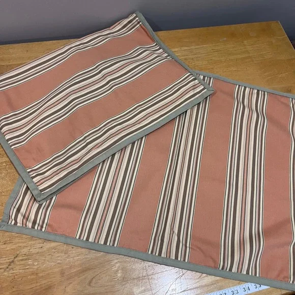 Ralph Lauren American Living sea island Striped‎ Standard Pillow Shams Set of 2