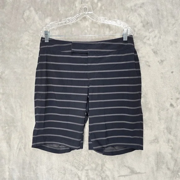 Lululemon Mens Current State Board Shorts Striped Black Grey Size 34 Swim Trunks