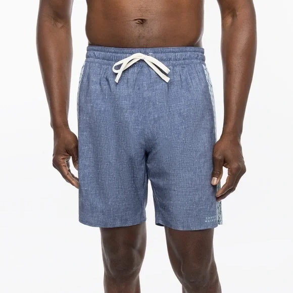 NWT Travis Mathew Locksmith 7” Boardshorts size Small in Heather Blue