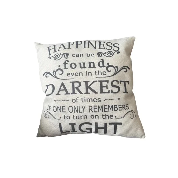Harry Potter Quote Throw‎ Pillow Happiness Can Be Found Darkest Times 16x16